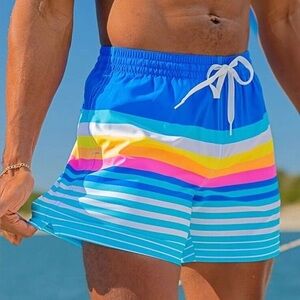 Chubbies Men's The Newports 5.5'' Classic Swim Trunk Shorts Medium Lined Stripe